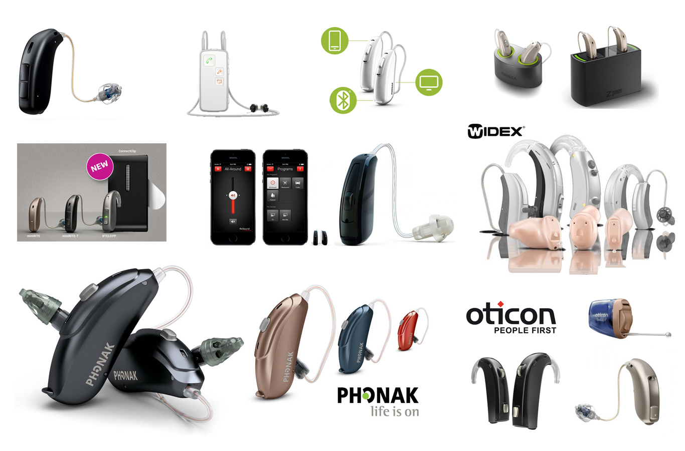 different models of hearing aids